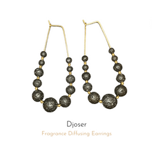Load image into Gallery viewer, Djoser Fragrance Diffusing Earrings displayed on a white background
