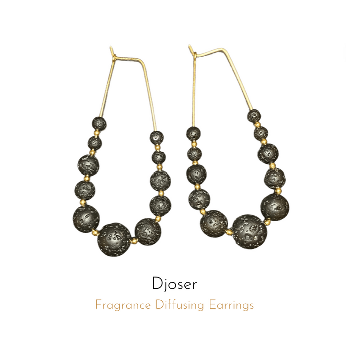 Djoser Fragrance Diffusing Earrings displayed on a white background