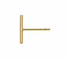 Charger l&#39;image dans la galerie, Gold bar stud earring displayed on a white background